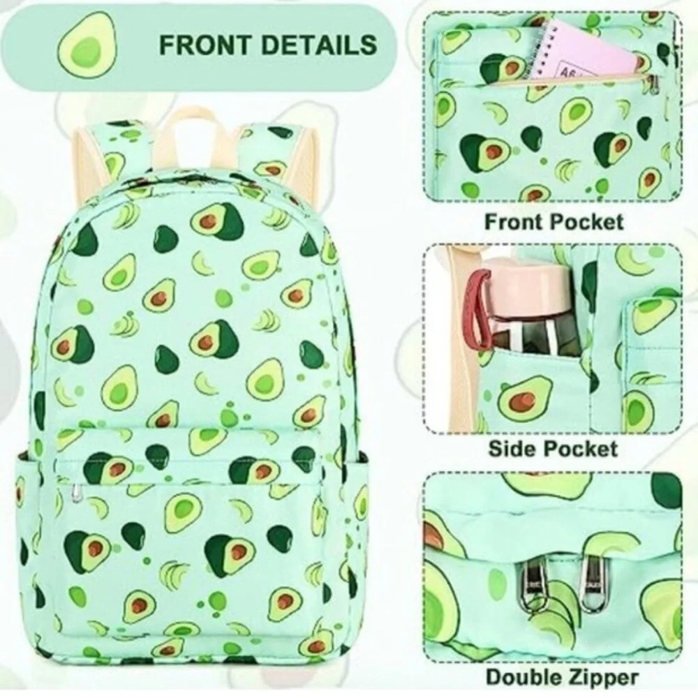 Avocado Backpack And Lunch Box Set
